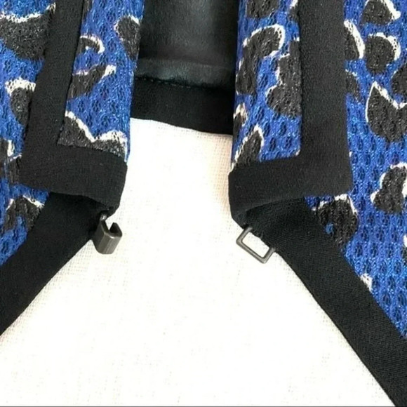 RARE BARBARA BUI MESH JACKET in BLUE LEOPARD Size M - Picture 5 of 16